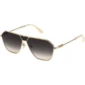 Police Polis Aviator Herr Glänsande Rosa Guld Rök Grå Gradient SPLL89 Horizon 8