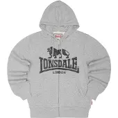 Lonsdale Sweatjacka 'Krafty' grå / svart