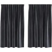 vidaXL Gardiner Mörkgrå Polyester 140 x 140 cm Gardiner Rektangulär