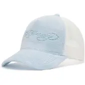 Ed Hardy Diamante Velour Trucker Cap, blå