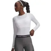 Under Armour Women's HeatGear Compression Long Sleeve White/Black