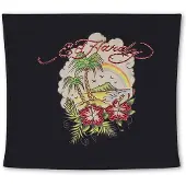 Ed Hardy Topp 'Paradise' mint / gran / rosa / svart