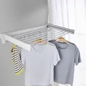24hShop Utdragbar torkställning för väggmontering
