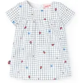 Boboli Poplin Check Kortärmad Klänning