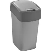 Curver papperskorg FLIP BIN 9L silver/grå