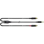 Cordial Audio Adapterkabel [1x Teleplugg 3.5 mm - 2x RCA-hane] 6.00 m Svart