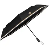 BOSS Black pocket umbrella with Double B and signature stripes