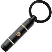 BOSS Double B key ring in black-lacquered brass