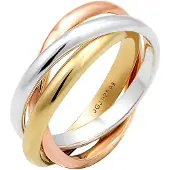 Elli Ring 'Trio' guld / roséguld / silver