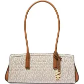Michael Kors Handväska 'Sac bandoulière Laila Signature Small East West Vanille' beige