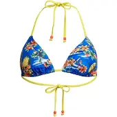 Superdry för kvinnor. W3010397A Triangelbikinitopp med blå band (L), Strandkläder, Återvunnen polyester, Hållbar
