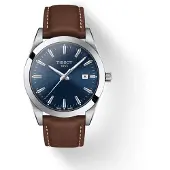 Tissot Läderarmband blå urtavla Herr Modeklocka T127.410.16.041.00 blå