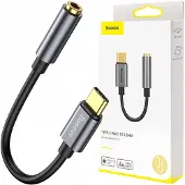 Baseus USB-C / 3.5mm Ljud Adapterkabel CAHUB-EZ0G - Mörkgrå