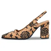 Nae Vegan Shoes Pumps med hög framdel 'LILOU' brun