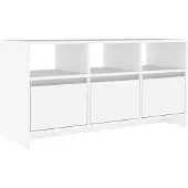 vidaXL Tv-bänk vit 102x37,5x52,5 cm konstruerat trä