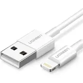 UGREEN US155 20728 USB-A/Lightning MFi-kabel 2,4 A, 1 m – vit