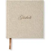 Adlibris Gästbok 185 x 185 Rough Linen Paperstyle