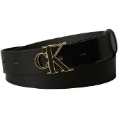 Calvin Klein Full Grain Leather Logo Buckle Belt