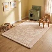 Little Olly Tvättbar lekmatta | Flo beige hos Volero | 80x150cm | Polyester | Figurer/Karaktärer | Rektangulär | Plattvävd