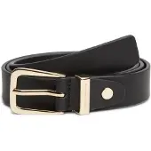 Tommy Hilfiger Logo Keeper Rectangular Buckle Leather Belt