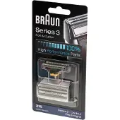 Braun 31S - Utbytesfolie och skärare - för rakapparat - silver - för Contour Series Flex Integral + Series 3