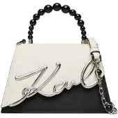 Karl Lagerfeld Handväska svart / silver / vit