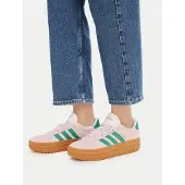 Adidas Låg sneaker 'VL Court Bold' smaragd / rosa