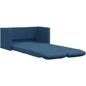 vidaXL Golvbäddsoffa 2-i-1 blå 112x174x55 cm tyg