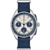 Bulova Lunar Pilot Archive Series Special Edition Kronograf Silverurtavla Kvarts 98K112 Herrklocka Med Extra Armband silver