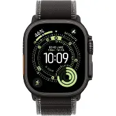 Apple Watch 49 mm svart/kolgrå Trail-armband, M/L