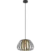 Eglo ENCINITOS taklampa i svart med guldfärgat glas