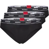 HUGO Trosa 'TRIPLET BRIEF STRIPE' röd / svart / vit