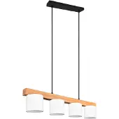 Reality Leuchten Hänglampa Cameron, dimbar, Ljust trä, Vardagsrum / matsal, Trä, Modern, Pendellampa