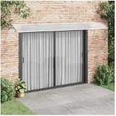 vidaXL Entrétak grå och transparent 400x75 cm polykarbonat