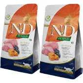 Farmina N&amp;D Pumpkin Cat Neutered Adult Lamm &amp; blåbär för kastrater 1,5 kg