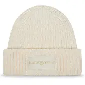 Tommy Hilfiger Tonal Logo Patch Rib-Knit Beanie