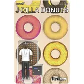 Super7 ReAction Figur J Dilla (Donuts) - 3.75" J Dilla Actionfigur med Tillbehör - Klassiska Hip-Hop Samlarobjekt