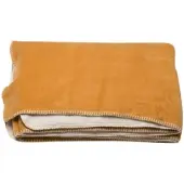 FUSSENEGGER SAVONA fuzzy throw/doubleface gold/ecru 200 x150 cm