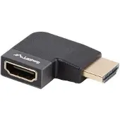 Lanberg AV Adapter HDMI(F)->HDMI(F) 8K Angle Right Aluminimum Silver