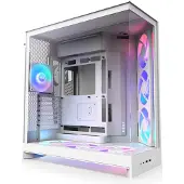 NZXT Mellanstorlek chassi - - CM-H92FW-P1 - H9 Flow RGB+ - Inkluderade RGB-fläktar - Vit - CAM-kontroller