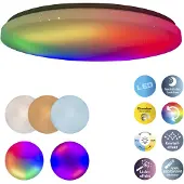 Näve LED taklampa Rainbow, dimbar, Vitt / opal, Hall, Syntetmaterial, Modern, LED-taklampa