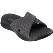 SKECHERS Pantolette 'Go Walk Flex' grå / svart