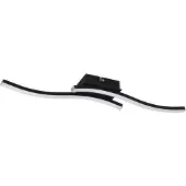 TRIO Leuchten LED taklampa Route, Svart, Vardagsrum / matsal, Metall, Modern, LED-taklampa