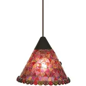 Näve Hänglampa ENYA, dimbar, Röd, Vardagsrum / matsal, Glas, Modern, Pendellampa