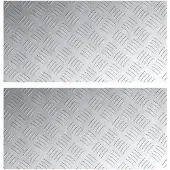 vidaXL Silver Metall 60 x 30 x 0.3 cm Halkfria Trapstegsmattor