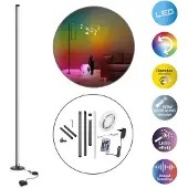 Näve LED golvlampa Motion Light, dimbar, Svart, Vardagsrum / matsal, Aluminium / grå / zink, Modern, LED-golvlampa