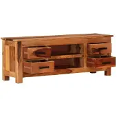 vidaXL TV-bänk 110x30x40 cm massivt sheshamträ
