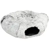 Duvo+ Snug kattunnel & donutbädd ljusgrå