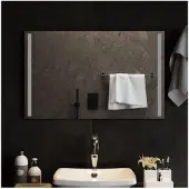 vidaXL Badrumsspegel LED 80x50 cm