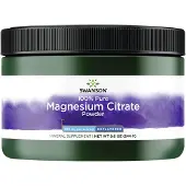 Swanson Health Rent 100% Magnesiumcitratpulver, Smaksatt, 630mg, 244g(8.6Oz)